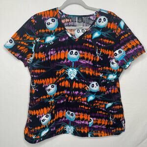Disney Tim Burton's Nightmare Before Christmas Scrub Top- L